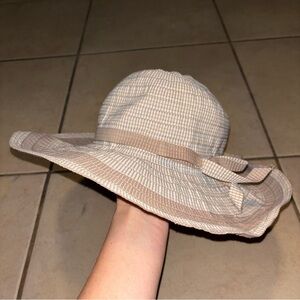 Scala Collezione Women Ribbon Bow Sun Hat - Beige/Taupe